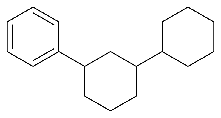 (3-cyclohexylcyclohexyl)benzene_分子结构_CAS_33460-02-5