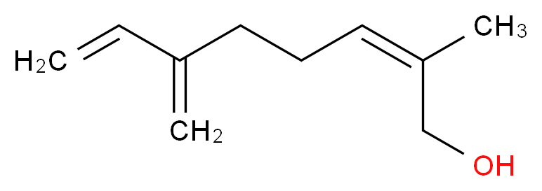 (2Z)-2-methyl-6-methylideneocta-2,7-dien-1-ol_分子结构_CAS_543-39-5