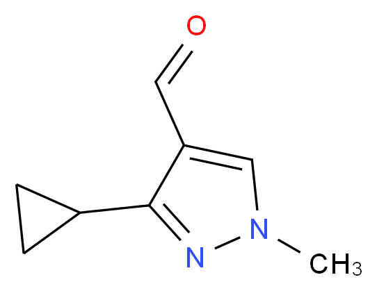 3-cyclopropyl-1-methyl-1H-pyrazole-4-carbaldehyde_分子结构_CAS_902837-67-6