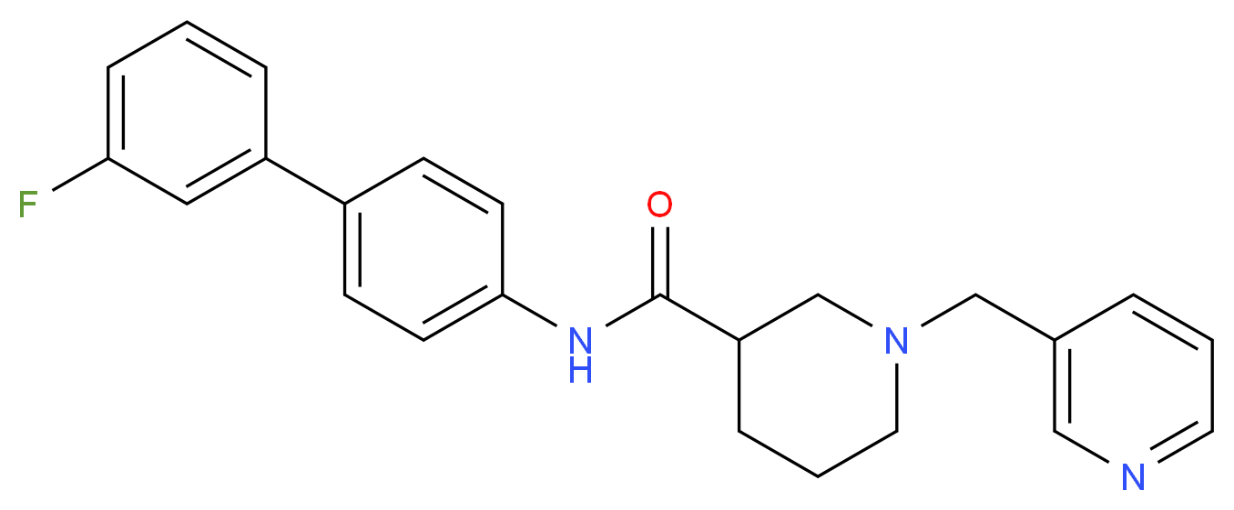 N-(3'-fluoro-4-biphenylyl)-1-(3-pyridinylmethyl)-3-piperidinecarboxamide_分子结构_CAS_)