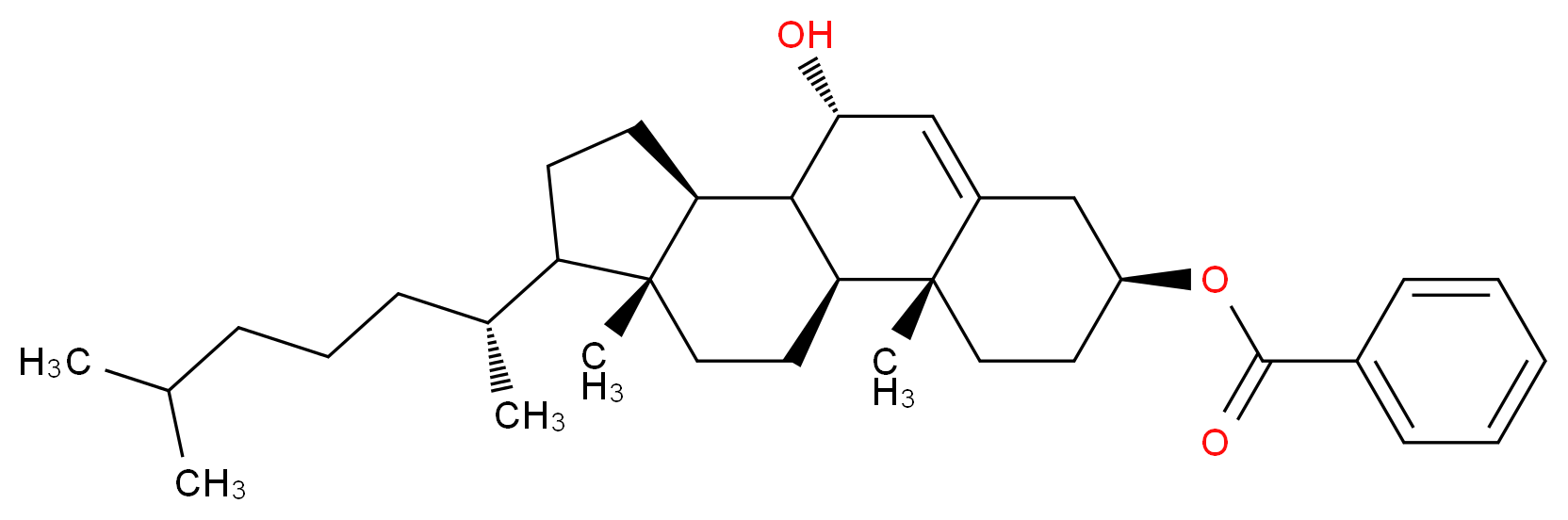 (3β,7α)-Cholest-5-ene-3,7-diol 3-Benzoate_分子结构_CAS_40824-59-7)