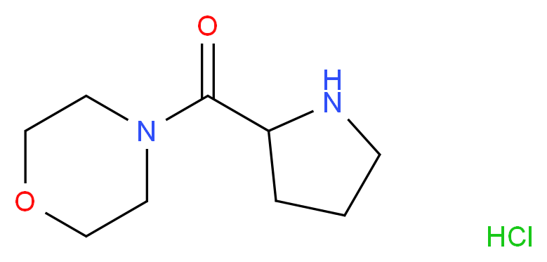 4-Morpholinyl(2-pyrrolidinyl)methanone hydrochloride_分子结构_CAS_)