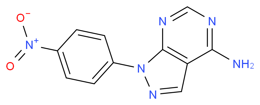 1-(4-Nitrophenyl)-1H-pyrazolo[3,4-d]pyrimidin-4-amine_分子结构_CAS_65973-73-1)