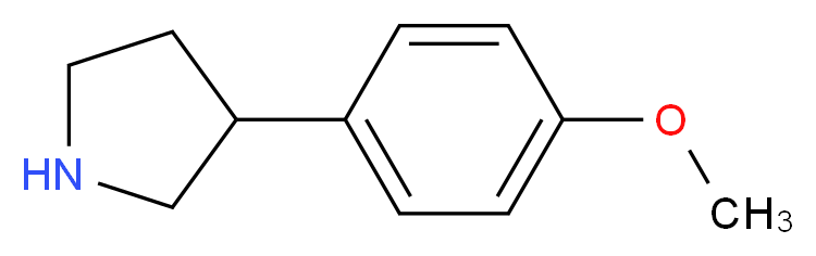 3-(4-methoxyphenyl)pyrrolidine_分子结构_CAS_)