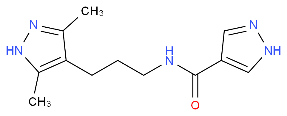 N-[3-(3,5-dimethyl-1H-pyrazol-4-yl)propyl]-1H-pyrazole-4-carboxamide_分子结构_CAS_)