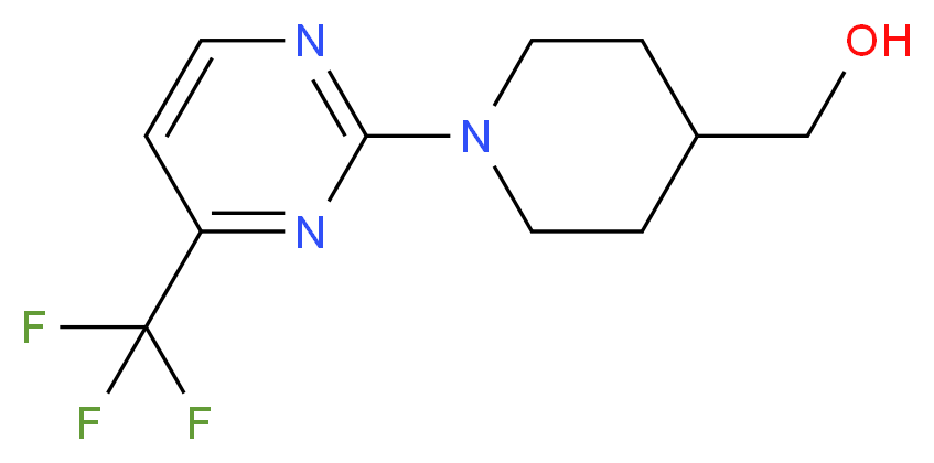 1-[4-(Trifluoromethyl)pyrimidin-2-yl]piperidin-4-ylmethanol 97%_分子结构_CAS_)