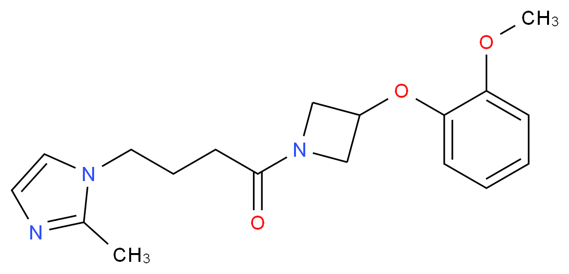 1-{4-[3-(2-methoxyphenoxy)-1-azetidinyl]-4-oxobutyl}-2-methyl-1H-imidazole_分子结构_CAS_)