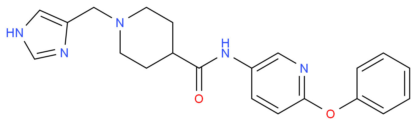 1-(1H-imidazol-4-ylmethyl)-N-(6-phenoxypyridin-3-yl)piperidine-4-carboxamide_分子结构_CAS_)