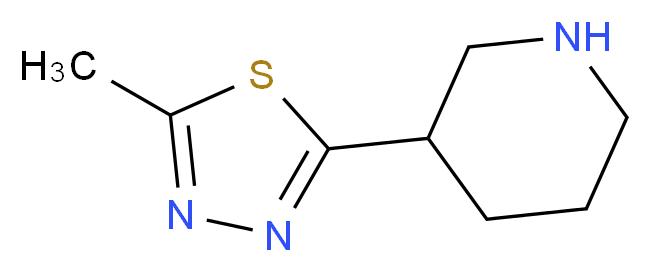 3-(5-methyl-1,3,4-thiadiazol-2-yl)piperidine_分子结构_CAS_933705-14-7