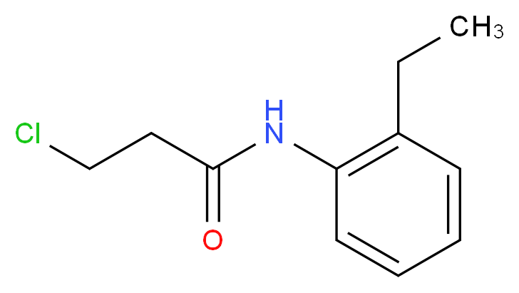 3-chloro-N-(2-ethylphenyl)propanamide_分子结构_CAS_349090-40-0