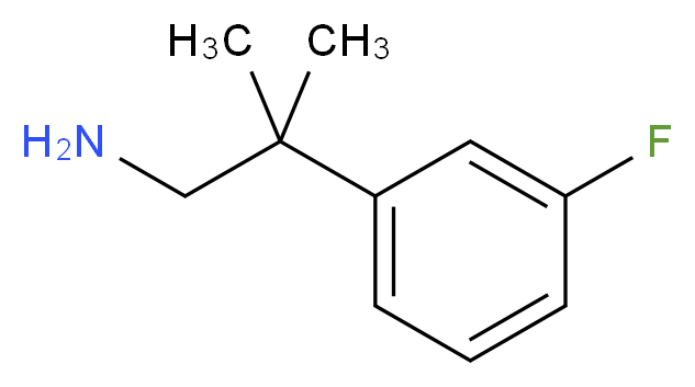 2-(3-Fluoro-phenyl)-2-methyl-propylamine_分子结构_CAS_)