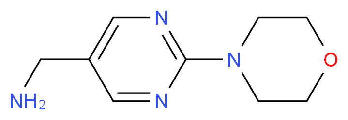 [2-(morpholin-4-yl)pyrimidin-5-yl]methanamine_分子结构_CAS_944899-76-7