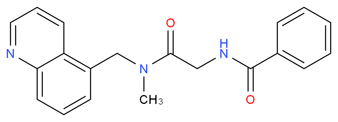 N-{2-[methyl(5-quinolinylmethyl)amino]-2-oxoethyl}benzamide (non-preferred name)_分子结构_CAS_)