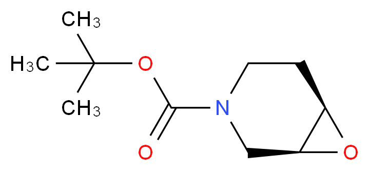 tert-butyl (1S,6R)-7-oxa-3-azabicyclo[4.1.0]heptane-3-carboxylate_分子结构_CAS_161157-50-2