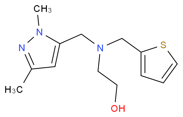 2-[[(1,3-dimethyl-1H-pyrazol-5-yl)methyl](2-thienylmethyl)amino]ethanol_分子结构_CAS_)