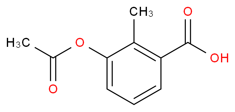 3-乙酰氧基-2-甲基苯甲酸_分子结构_CAS_168899-58-9)