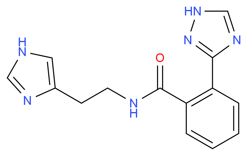 N-[2-(1H-imidazol-4-yl)ethyl]-2-(1H-1,2,4-triazol-3-yl)benzamide_分子结构_CAS_)