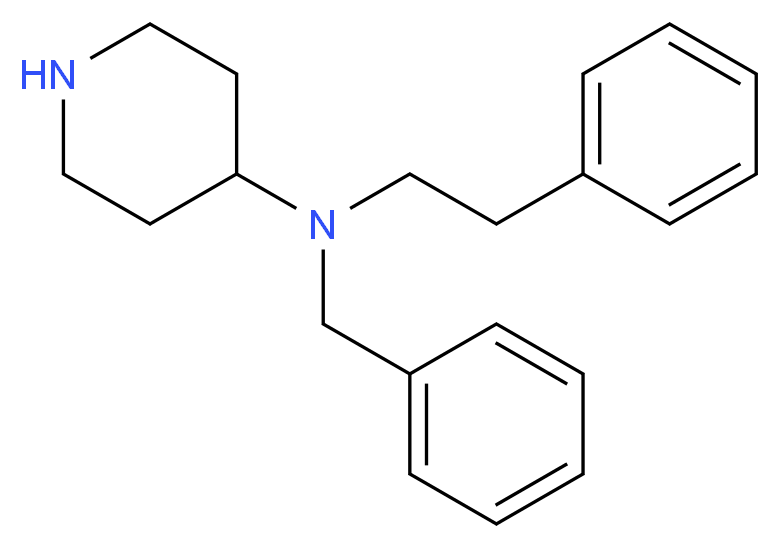 N-benzyl-N-(2-phenylethyl)piperidin-4-amine_分子结构_CAS_879619-76-8)