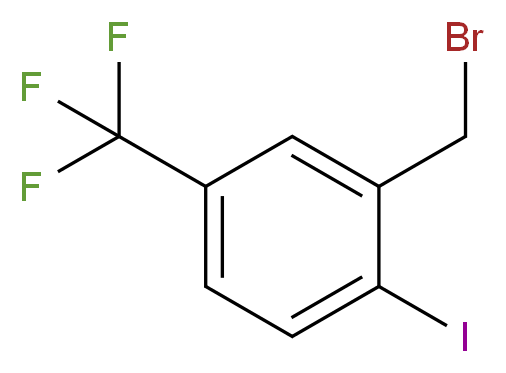 2-Iodo-5-(trifluoromethyl)benzyl bromide_分子结构_CAS_702641-06-3)