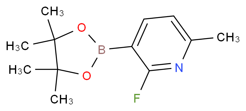 2-fluoro-6-methyl-3-(tetramethyl-1,3,2-dioxaborolan-2-yl)pyridine_分子结构_CAS_1218790-38-5