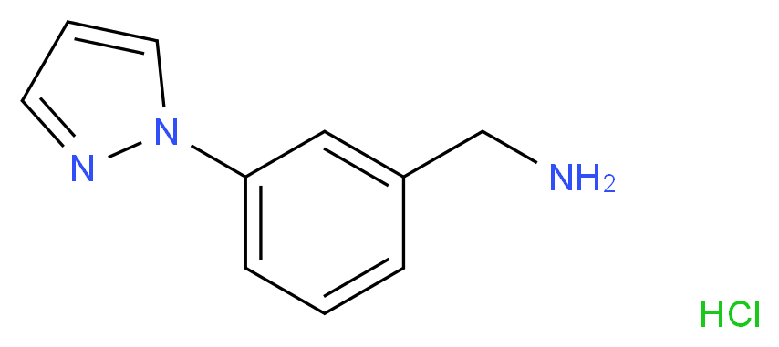 [3-(1H-pyrazol-1-yl)phenyl]methanamine hydrochloride_分子结构_CAS_1245649-13-1)