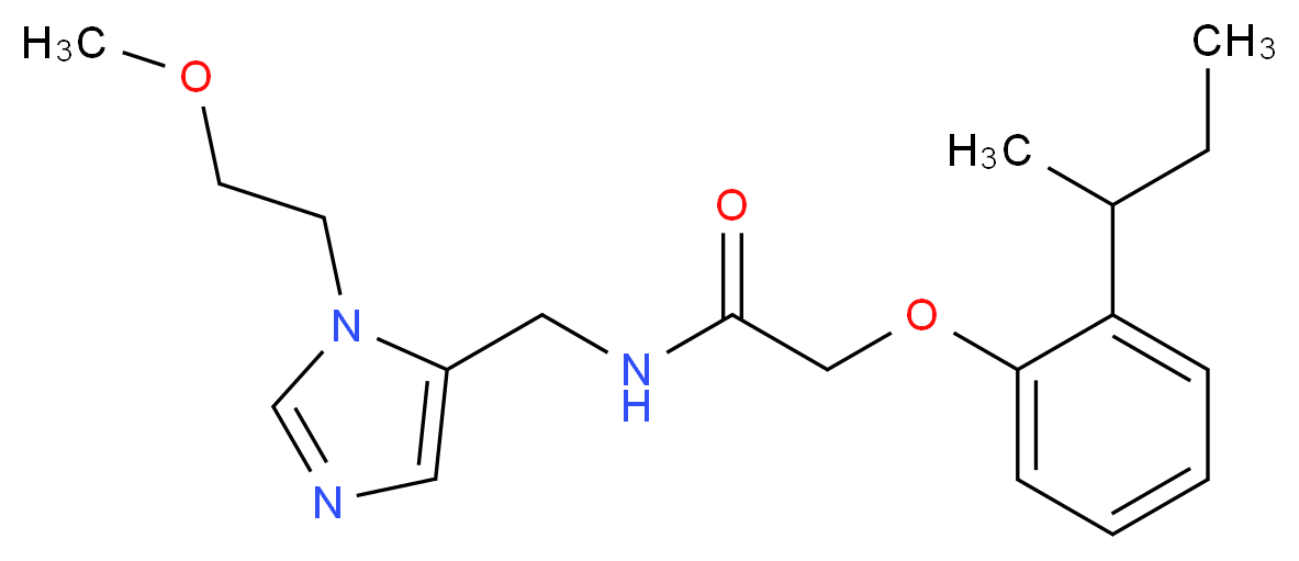 2-(2-sec-butylphenoxy)-N-{[1-(2-methoxyethyl)-1H-imidazol-5-yl]methyl}acetamide_分子结构_CAS_)