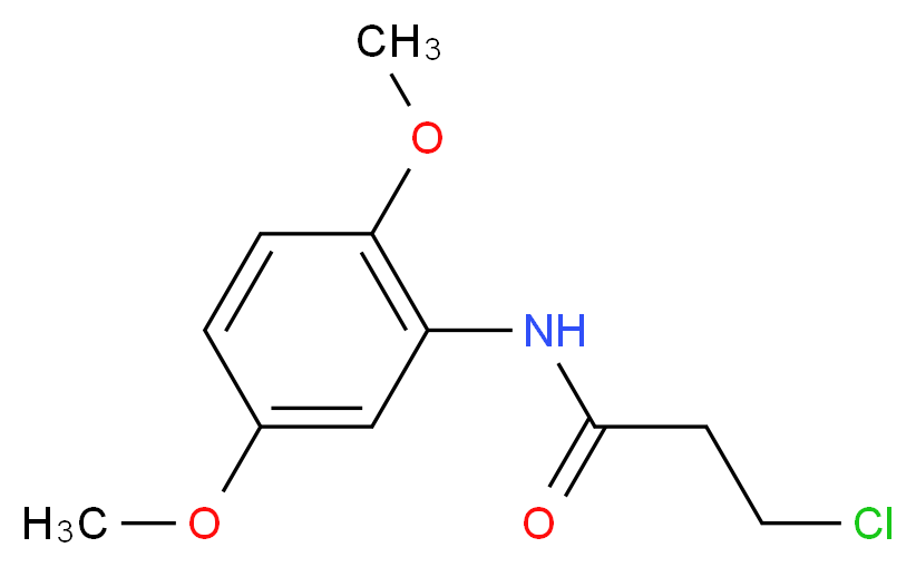 3-chloro-N-(2,5-dimethoxyphenyl)propanamide_分子结构_CAS_154343-50-7