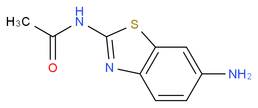 N-(6-amino-1,3-benzothiazol-2-yl)acetamide_分子结构_CAS_533-41-5