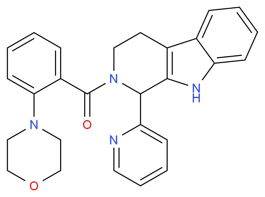 2-[2-(4-morpholinyl)benzoyl]-1-(2-pyridinyl)-2,3,4,9-tetrahydro-1H-beta-carboline_分子结构_CAS_)