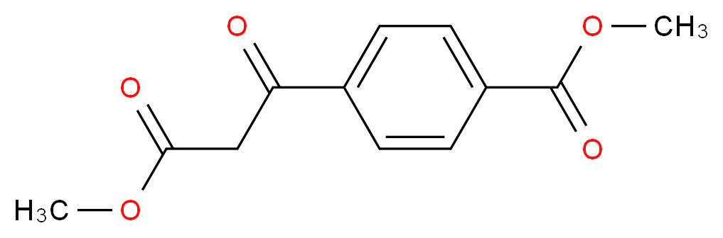 methyl 4-(3-methoxy-3-oxopropanoyl)benzoate_分子结构_CAS_125369-26-8