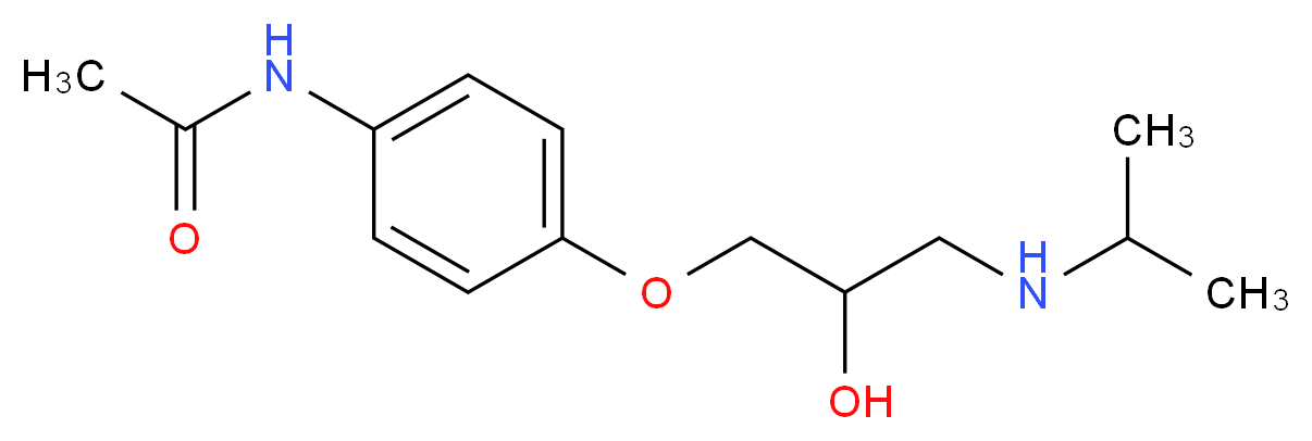 N-{4-[2-hydroxy-3-(propan-2-ylamino)propoxy]phenyl}acetamide_分子结构_CAS_)