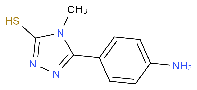 5-(4-Amino-phenyl)-4-methyl-4H-[1,2,4]triazole-3-thiol_分子结构_CAS_149622-77-5)