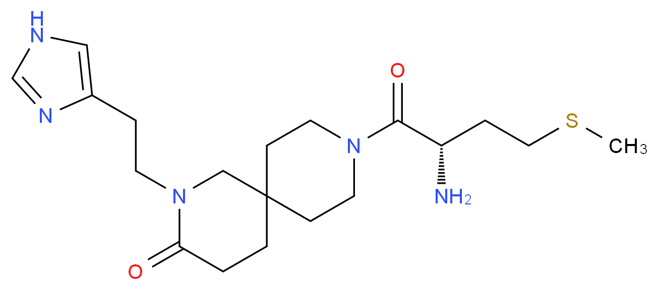 2-[2-(1H-imidazol-4-yl)ethyl]-9-L-methionyl-2,9-diazaspiro[5.5]undecan-3-one_分子结构_CAS_)