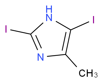 2,5-diiodo-4-methyl-1H-imidazole_分子结构_CAS_149510-85-0