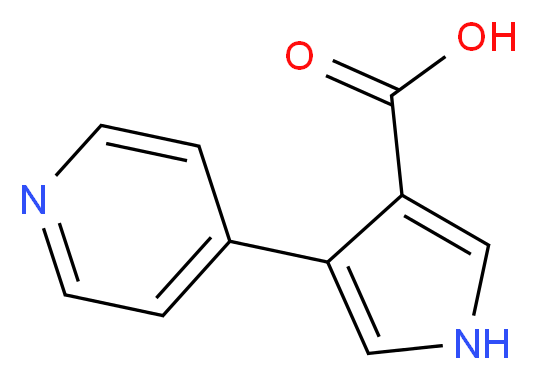 4-(pyridin-4-yl)-1H-pyrrole-3-carboxylic acid_分子结构_CAS_197774-71-3