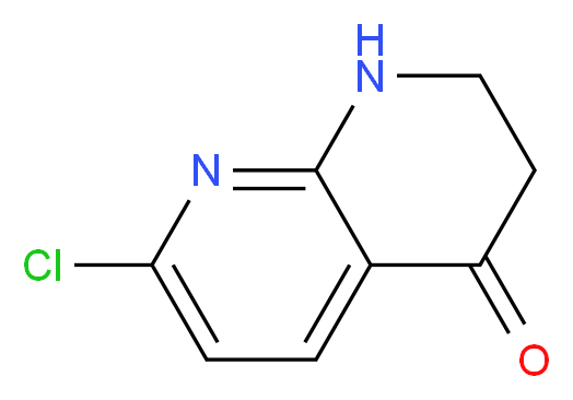 7-chloro-1,2,3,4-tetrahydro-1,8-naphthyridin-4-one_分子结构_CAS_76629-10-2