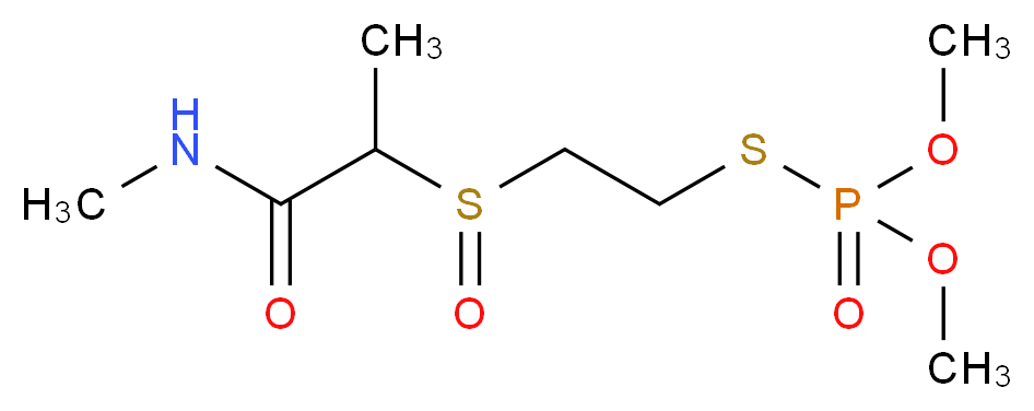 dimethyl ({2-[1-(methylcarbamoyl)ethanesulfinyl]ethyl}sulfanyl)phosphonate_分子结构_CAS_20300-00-9