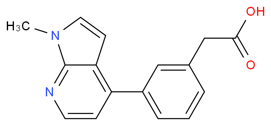 [3-(1-methyl-1H-pyrrolo[2,3-b]pyridin-4-yl)phenyl]acetic acid_分子结构_CAS_)