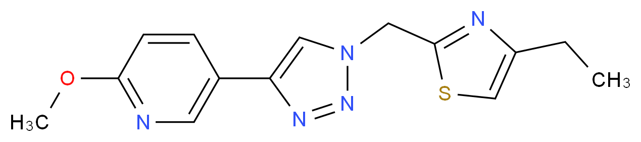 5-{1-[(4-ethyl-1,3-thiazol-2-yl)methyl]-1H-1,2,3-triazol-4-yl}-2-methoxypyridine_分子结构_CAS_)