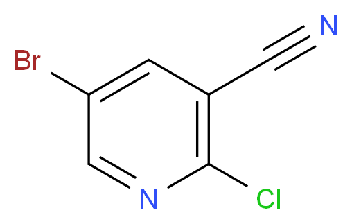 5-bromo-2-chloropyridine-3-carbonitrile_分子结构_CAS_405224-23-9