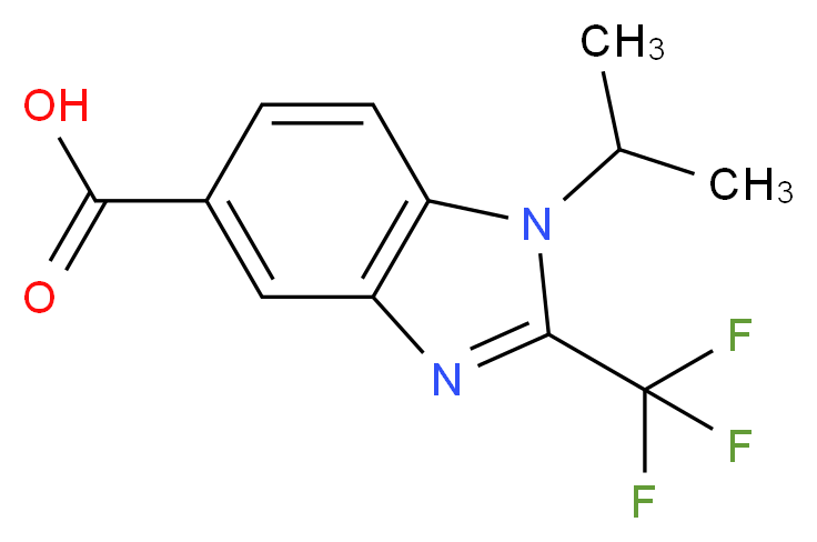 1-(propan-2-yl)-2-(trifluoromethyl)-1H-1,3-benzodiazole-5-carboxylic acid_分子结构_CAS_)