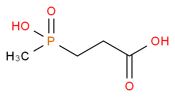 3-[hydroxy(methyl)phosphoryl]propanoic acid_分子结构_CAS_15090-23-0