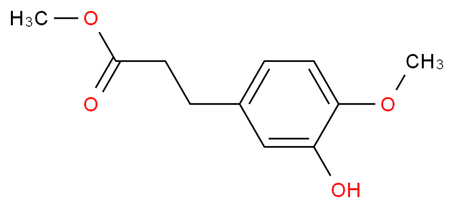 Methyl 3-(3-Hydroxy-4-methoxyphenyl)propanoate_分子结构_CAS_129150-61-4)