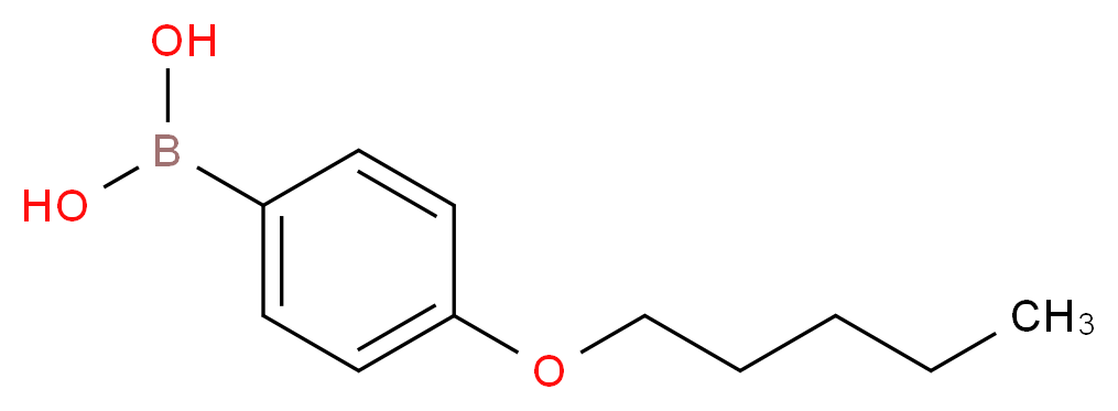 4-正戊氧基苯硼酸_分子结构_CAS_146449-90-3)