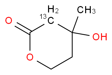 甲瓦龙酸内酯-2-13C_分子结构_CAS_53771-22-5)