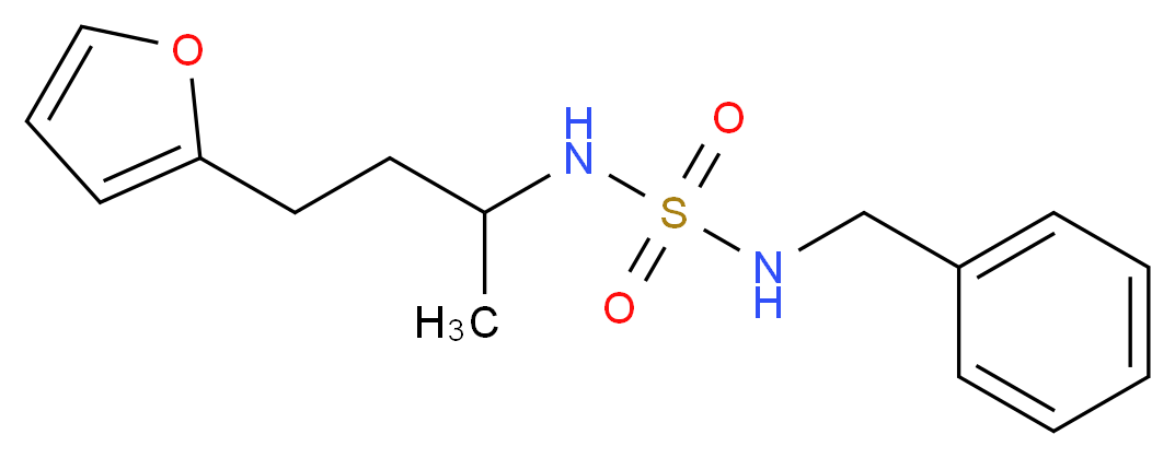 N-benzyl-N'-[3-(2-furyl)-1-methylpropyl]sulfamide_分子结构_CAS_)