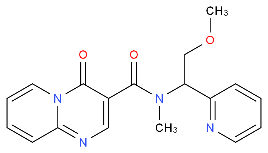 N-(2-methoxy-1-pyridin-2-ylethyl)-N-methyl-4-oxo-4H-pyrido[1,2-a]pyrimidine-3-carboxamide_分子结构_CAS_)