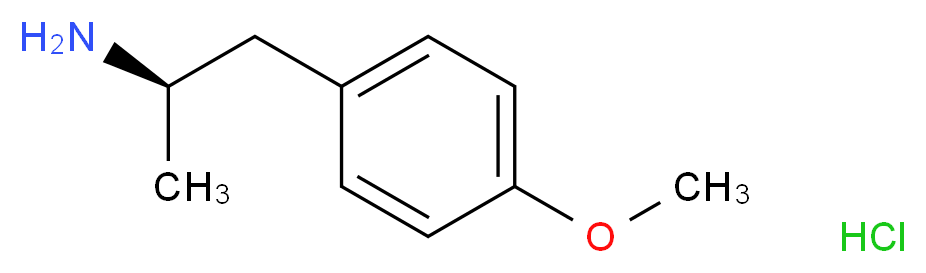 (2R)-1-(4-methoxyphenyl)propan-2-amine hydrochloride_分子结构_CAS_50505-80-1
