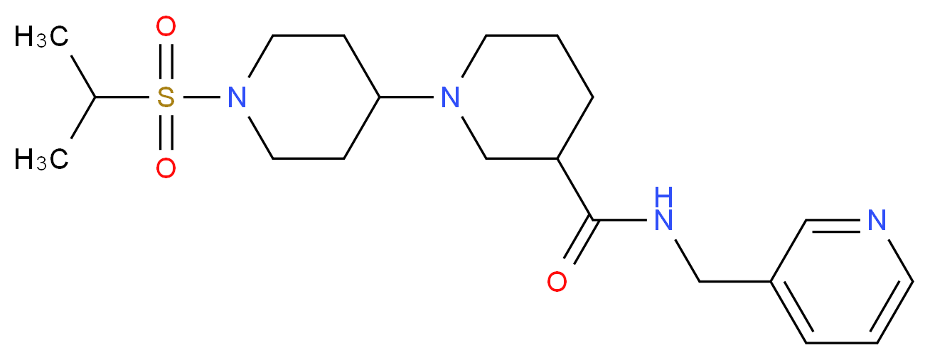 1'-(isopropylsulfonyl)-N-(pyridin-3-ylmethyl)-1,4'-bipiperidine-3-carboxamide_分子结构_CAS_)