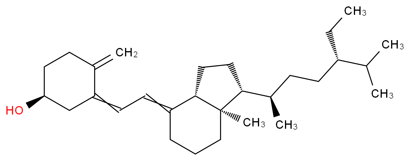 (1S)-3-{2-[(1R,3aS,7aR)-1-[(2R,5S)-5-ethyl-6-methylheptan-2-yl]-7a-methyl-octahydro-1H-inden-4-ylidene]ethylidene}-4-methylidenecyclohexan-1-ol_分子结构_CAS_71761-06-3